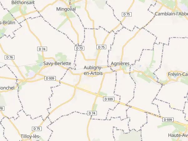Plan de Aubigny-en-Artois