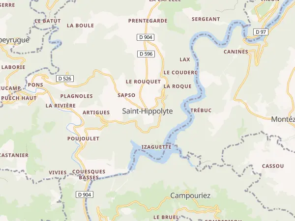 Plan de Saint-Hippolyte