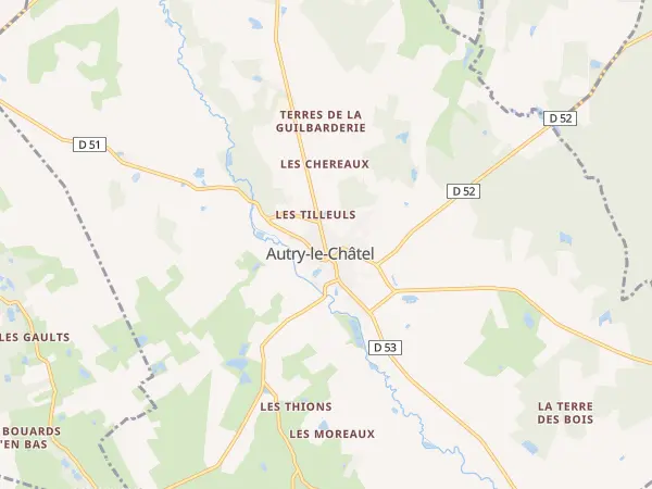 Plan de Autry-le-Châtel