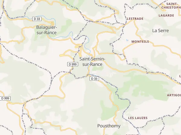 Plan de Saint-Sernin-sur-Rance