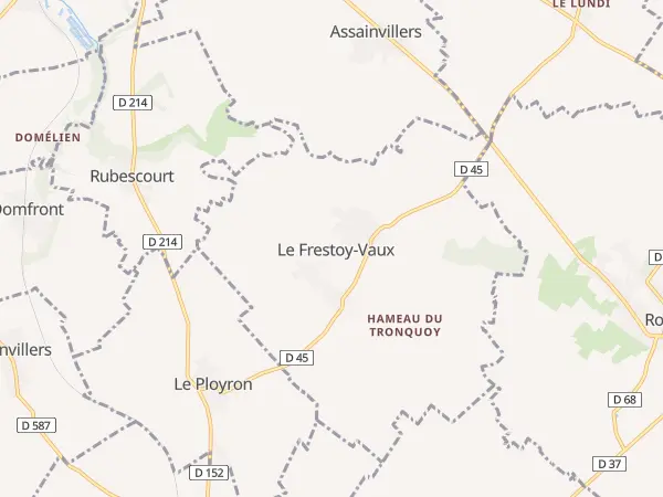 Plan du Frestoy-Vaux