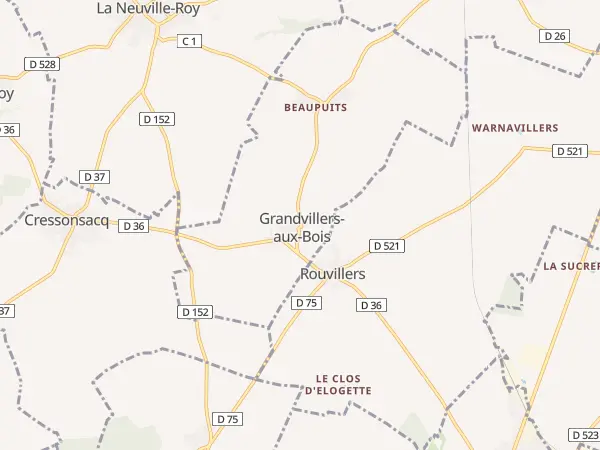 Plan de Grandvillers-aux-Bois