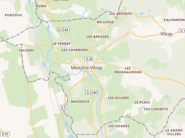 Plan de Meaulne-Vitray