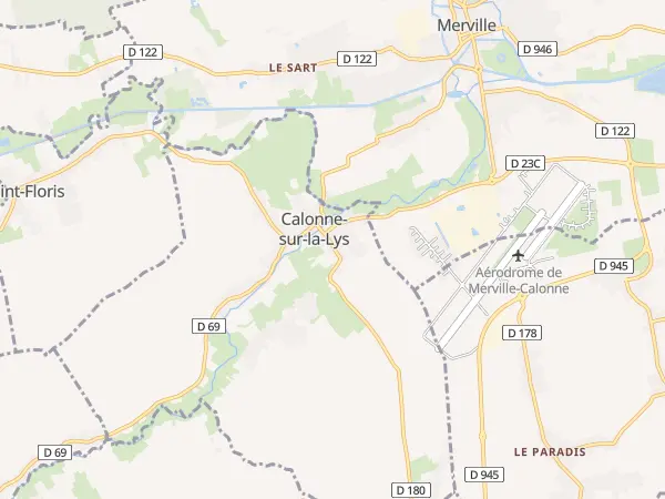 Plan de Calonne-sur-la-Lys
