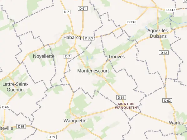 Plan de Montenescourt