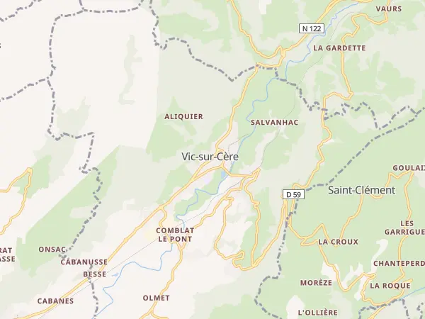 Plan de Vic-sur-Cère