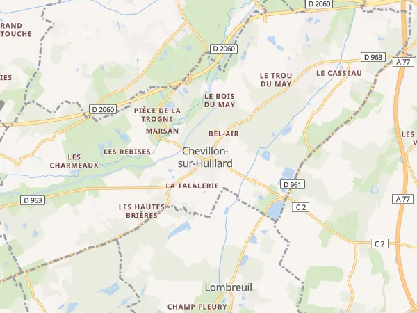 Plan de Chevillon-sur-Huillard
