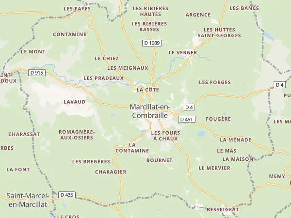 Plan de Marcillat-en-Combraille
