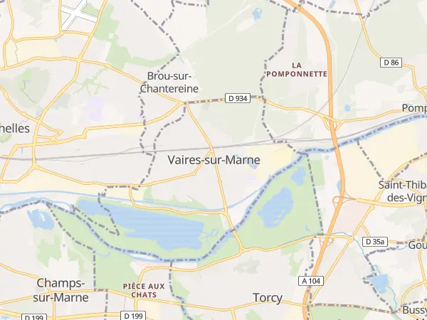 Plan de Vaires-sur-Marne