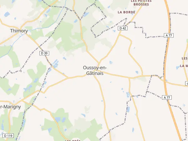 Plan de Oussoy-en-Gâtinais