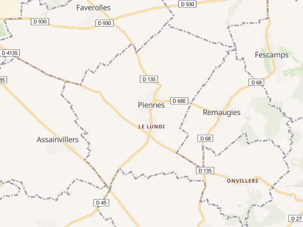 Plan de Piennes-Onvillers