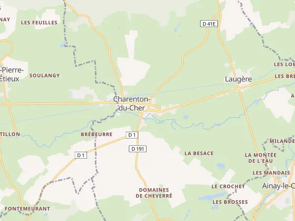 Plan de Charenton-du-Cher