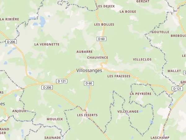 Plan de Villossanges