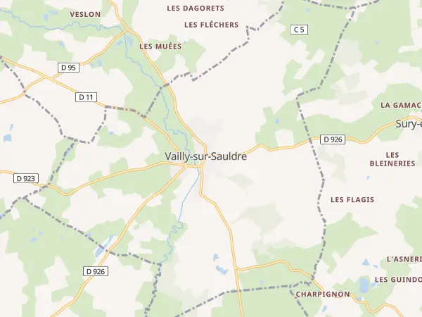 Plan de Vailly-sur-Sauldre