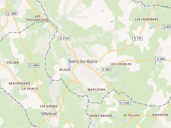 Plan de Néris-les-Bains
