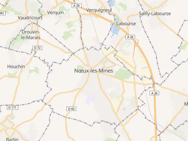 Plan de Nœux-les-Mines