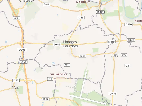Plan de Limoges-Fourches