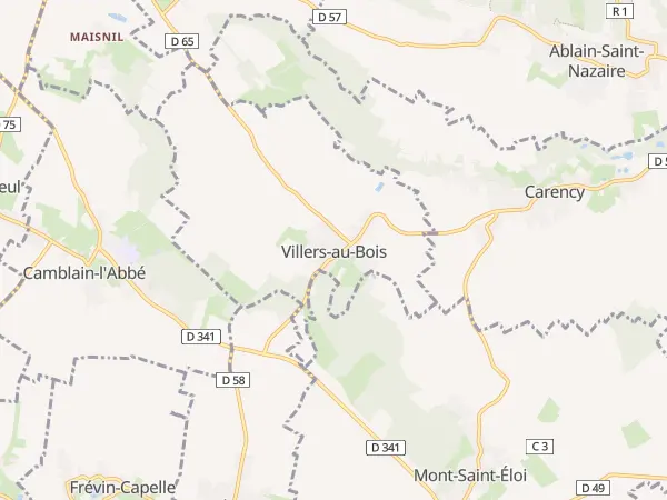Plan de Villers-au-Bois