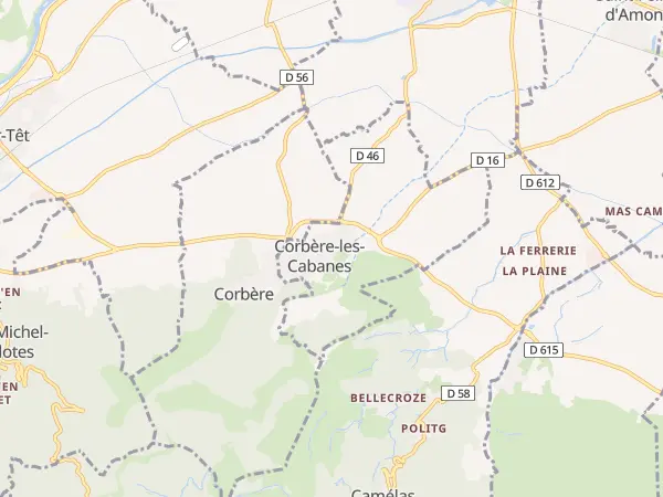 Plan de Corbère-les-Cabanes