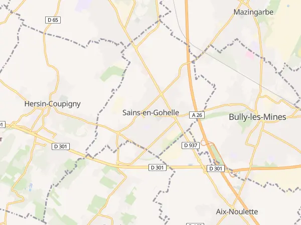 Plan de Sains-en-Gohelle
