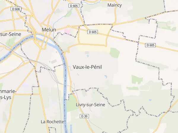 Plan de Vaux-le-Pénil