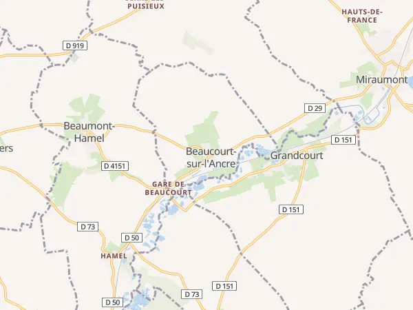 Plan de Beaucourt-sur-l’Ancre