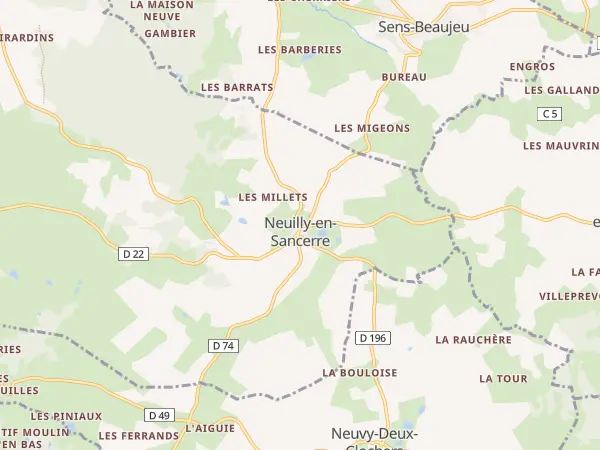 Plan de Neuilly-en-Sancerre