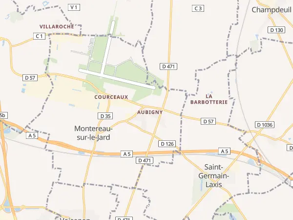 Plan de Montereau-sur-le-Jard