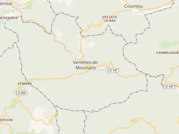Plan de Verreries-de-Moussans