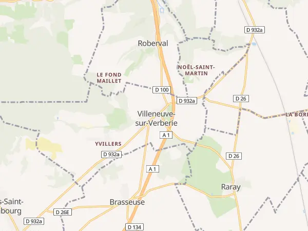 Plan de Villeneuve-sur-Verberie