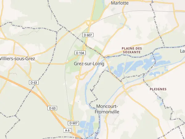 Plan de Grez-sur-Loing