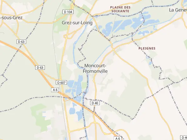 Plan de Moncourt-Fromonville