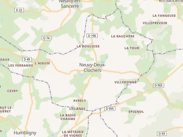 Plan de Neuvy-Deux-Clochers