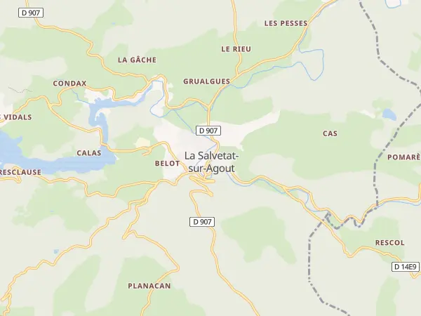 Plan de La Salvetat-sur-Agout