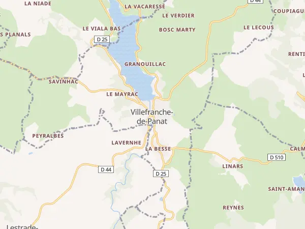 Plan de Villefranche-de-Panat