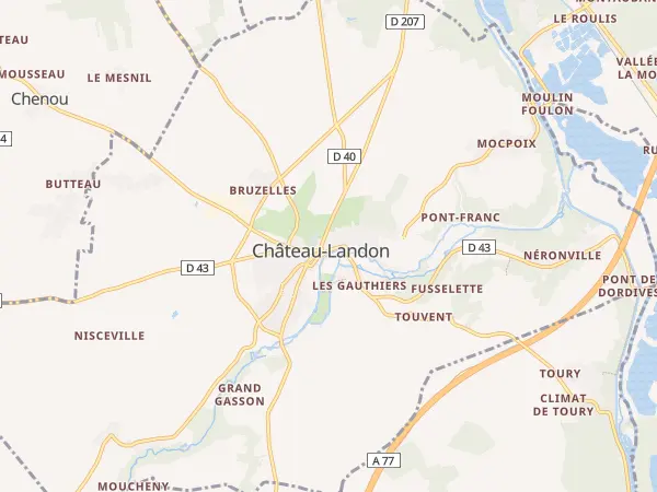 Plan de Château-Landon