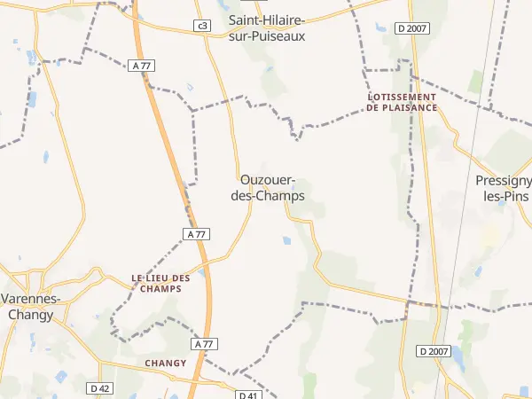 Plan de Ouzouer-des-Champs