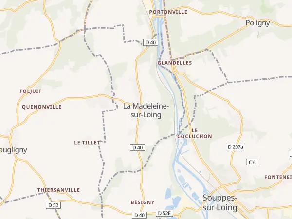 Plan de La Madeleine-sur-Loing