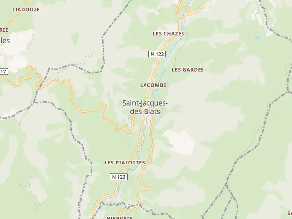 Plan de Saint-Jacques-des-Blats