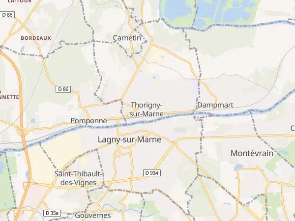 Plan de Thorigny-sur-Marne