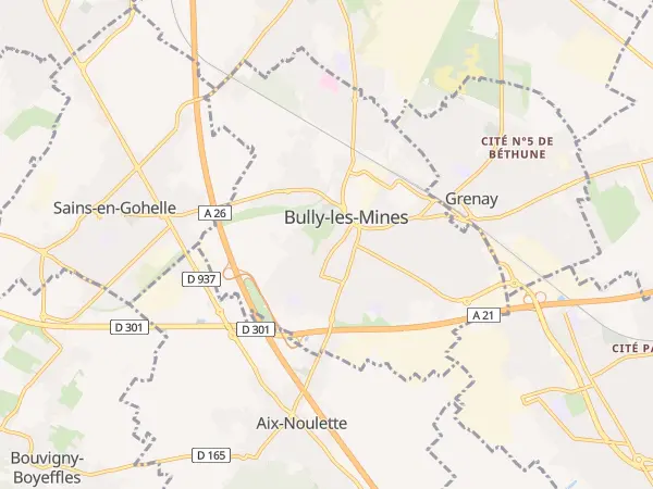 Plan de Bully-les-Mines