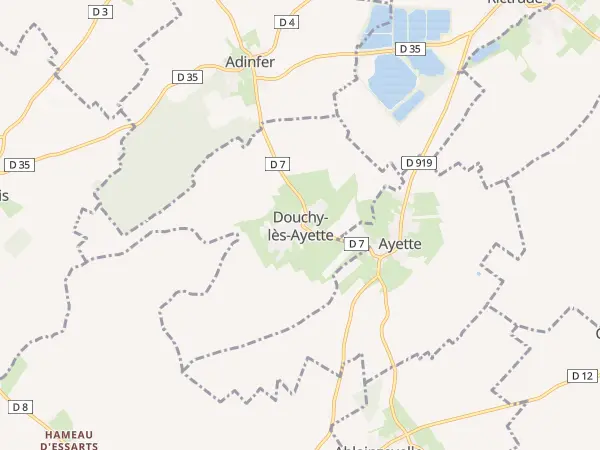 Plan de Douchy-lès-Ayette