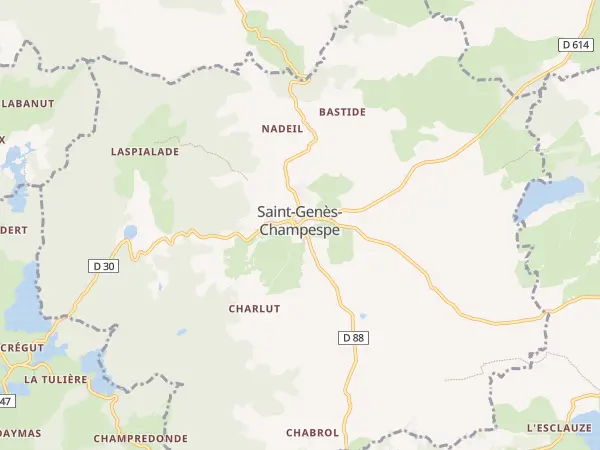 Plan de Saint-Genès-Champespe