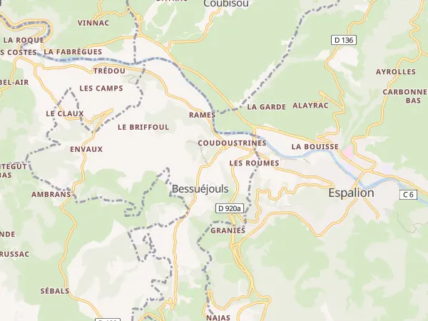 Plan de Bessuéjouls
