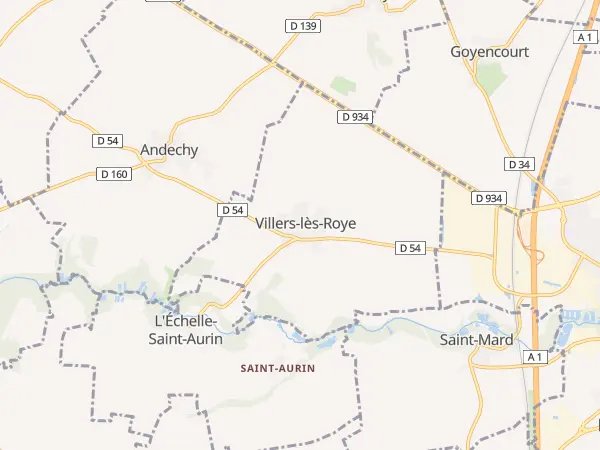 Plan de Villers-lès-Roye