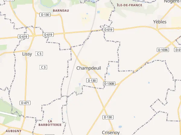 Plan de Champdeuil
