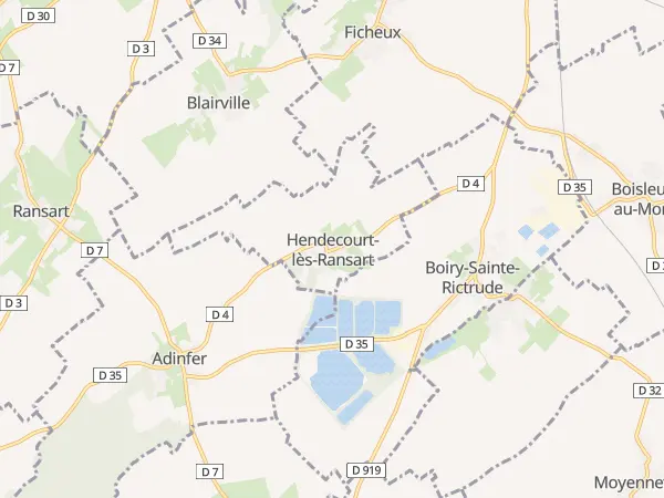 Plan de Hendecourt-lès-Ransart
