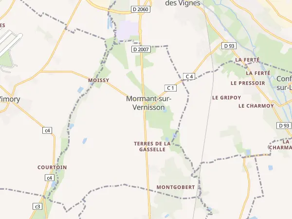 Plan de Mormant-sur-Vernisson