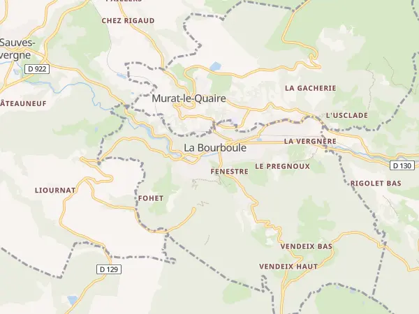 Plan de La Bourboule