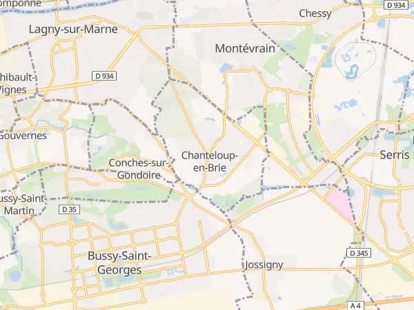 Plan de Chanteloup-en-Brie